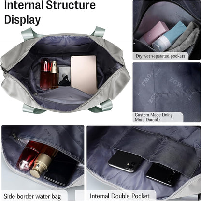 Travel Tote Bags, Expandable Overnight Weekender Bag for Women Foldable Carry-On | Expandable