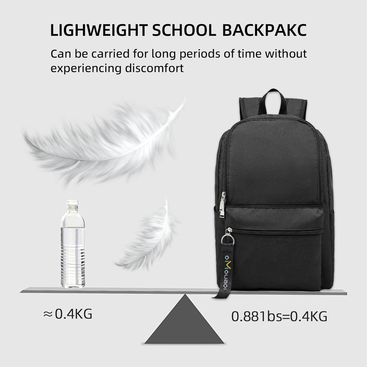 Casual Daypacks Superbreak Backpack 14 inch Laptop Backpack for Women & Men Fits Tourism Business (Black)