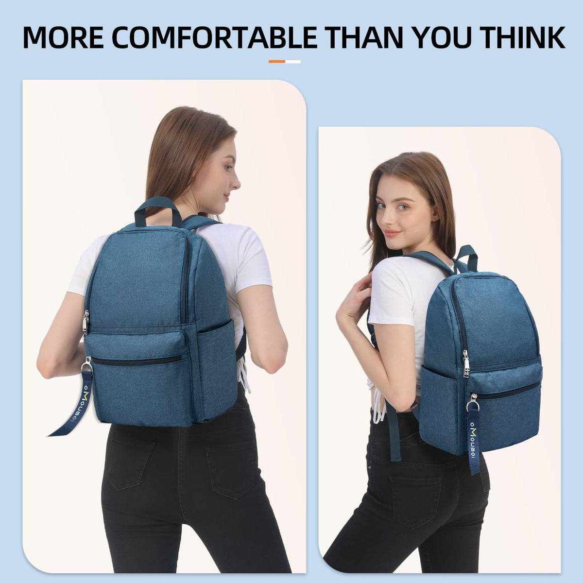 Casual Daypacks Superbreak Backpack 14 inch Laptop Backpack for Women & Men Fits Tourism Business (Black)