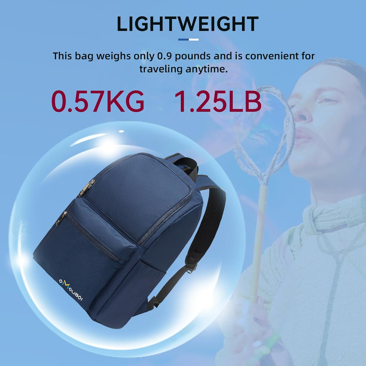 Casual Daypacks Superbreak Backpack 14 inch Laptop Backpack for Women & Men Fits Tourism Business (Black)