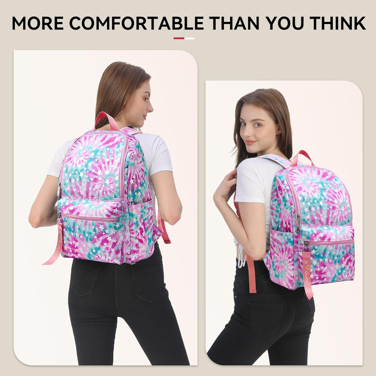 Casual Daypacks Superbreak Backpack 14 inch Laptop Backpack for Women & Men Fits Tourism Business (Black)