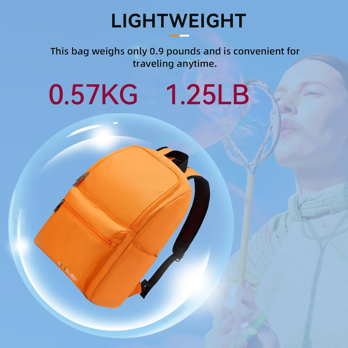 Casual Daypacks Superbreak Backpack 14 inch Laptop Backpack for Women & Men Fits Tourism Business (Black)