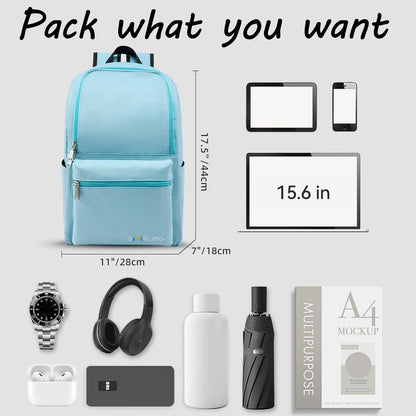 Casual Daypacks Superbreak Backpack 14 inch Laptop Backpack for Women & Men Fits Tourism Business (Black)