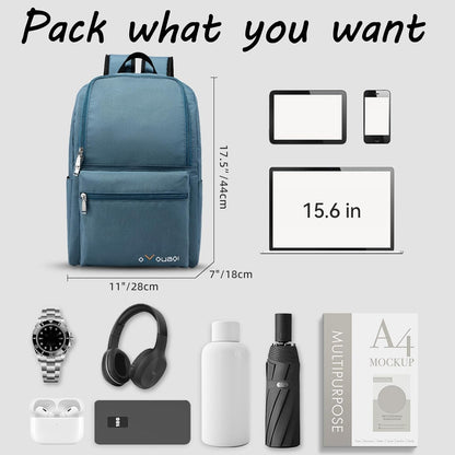 Casual Daypacks Superbreak Backpack 14 inch Laptop Backpack for Women & Men Fits Tourism Business (Black)