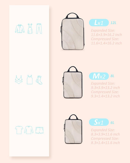 Compression Packing Cubes, 6 Set/4 Set/2 Set Travel Packing Cubes for Carry on Suitcases, Compression Suitcase Organizers Bag Set & Travel Cubes for Luggage, Lightweight Packing Organizers