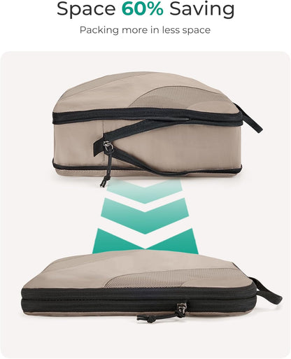 Compression Packing Cubes, 6 Set/4 Set/2 Set Travel Packing Cubes for Carry on Suitcases, Compression Suitcase Organizers Bag Set & Travel Cubes for Luggage, Lightweight Packing Organizers