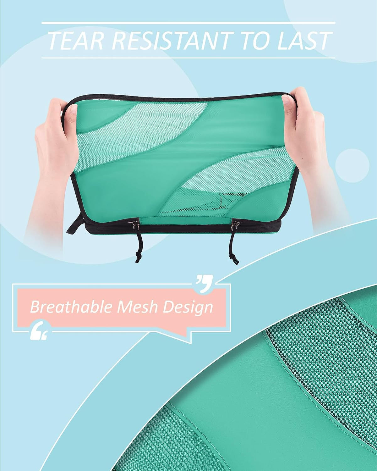 Compression Packing Cubes, 6 Set/4 Set/2 Set Travel Packing Cubes for Carry on Suitcases, Compression Suitcase Organizers Bag Set & Travel Cubes for Luggage, Lightweight Packing Organizers