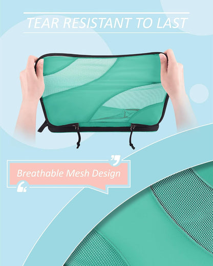 Compression Packing Cubes, 6 Set/4 Set/2 Set Travel Packing Cubes for Carry on Suitcases, Compression Suitcase Organizers Bag Set & Travel Cubes for Luggage, Lightweight Packing Organizers