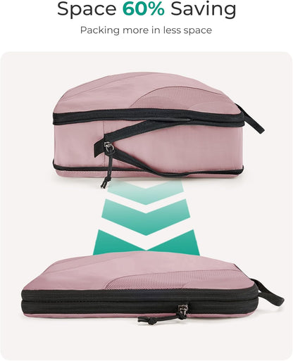 Compression Packing Cubes, 6 Set/4 Set/2 Set Travel Packing Cubes for Carry on Suitcases, Compression Suitcase Organizers Bag Set & Travel Cubes for Luggage, Lightweight Packing Organizers