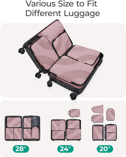 Compression Packing Cubes, 6 Set/4 Set/2 Set Travel Packing Cubes for Carry on Suitcases, Compression Suitcase Organizers Bag Set & Travel Cubes for Luggage, Lightweight Packing Organizers
