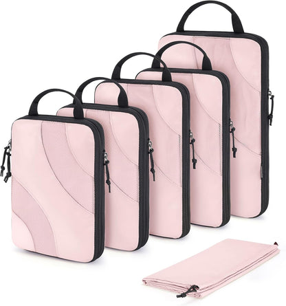 Compression Packing Cubes, 6 Set/4 Set/2 Set Travel Packing Cubes for Carry on Suitcases, Compression Suitcase Organizers Bag Set & Travel Cubes for Luggage, Lightweight Packing Organizers