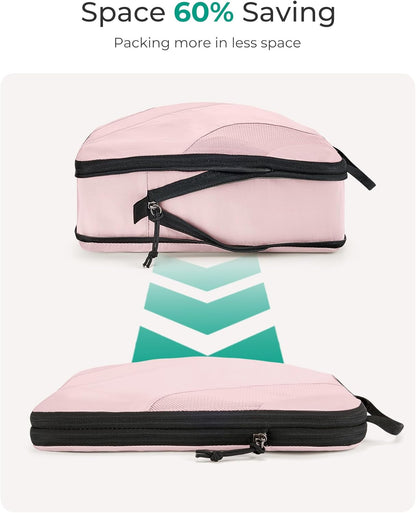 Compression Packing Cubes, 6 Set/4 Set/2 Set Travel Packing Cubes for Carry on Suitcases, Compression Suitcase Organizers Bag Set & Travel Cubes for Luggage, Lightweight Packing Organizers
