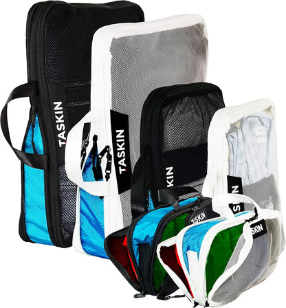Compression Packing Cubes | Separate Clean & Dirty Compartments w/Flexible Separator | YKK Zippers | Set of 4 (2XL + 2 L)