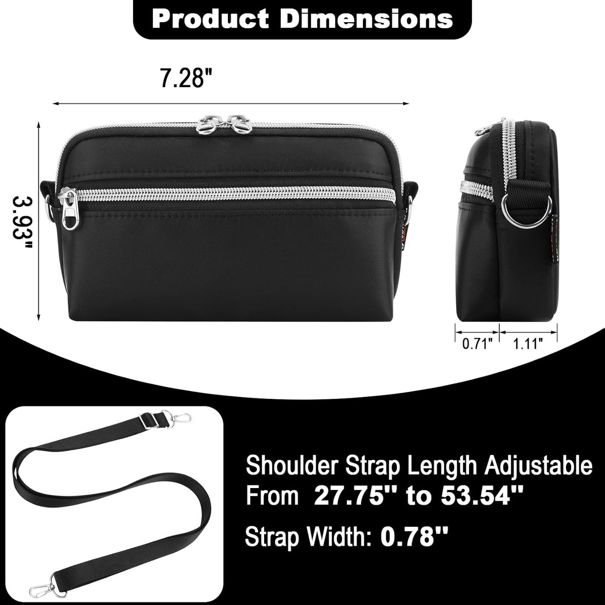 Small Crossbody Bag Phone Shoulder Bag for 17 Pro Max/17 Pro/16 Pro Max/16 Plus, Phone Sling Bag Small Pouch Case with Shoulder Strap for Outdoor Traveling Walking Hiking Cycling Camping