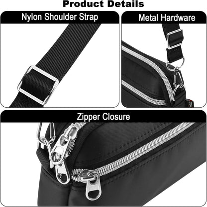 Small Crossbody Bag Phone Shoulder Bag for 17 Pro Max/17 Pro/16 Pro Max/16 Plus, Phone Sling Bag Small Pouch Case with Shoulder Strap for Outdoor Traveling Walking Hiking Cycling Camping