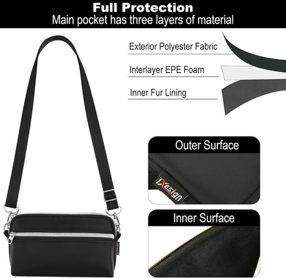 Small Crossbody Bag Phone Shoulder Bag for 17 Pro Max/17 Pro/16 Pro Max/16 Plus, Phone Sling Bag Small Pouch Case with Shoulder Strap for Outdoor Traveling Walking Hiking Cycling Camping