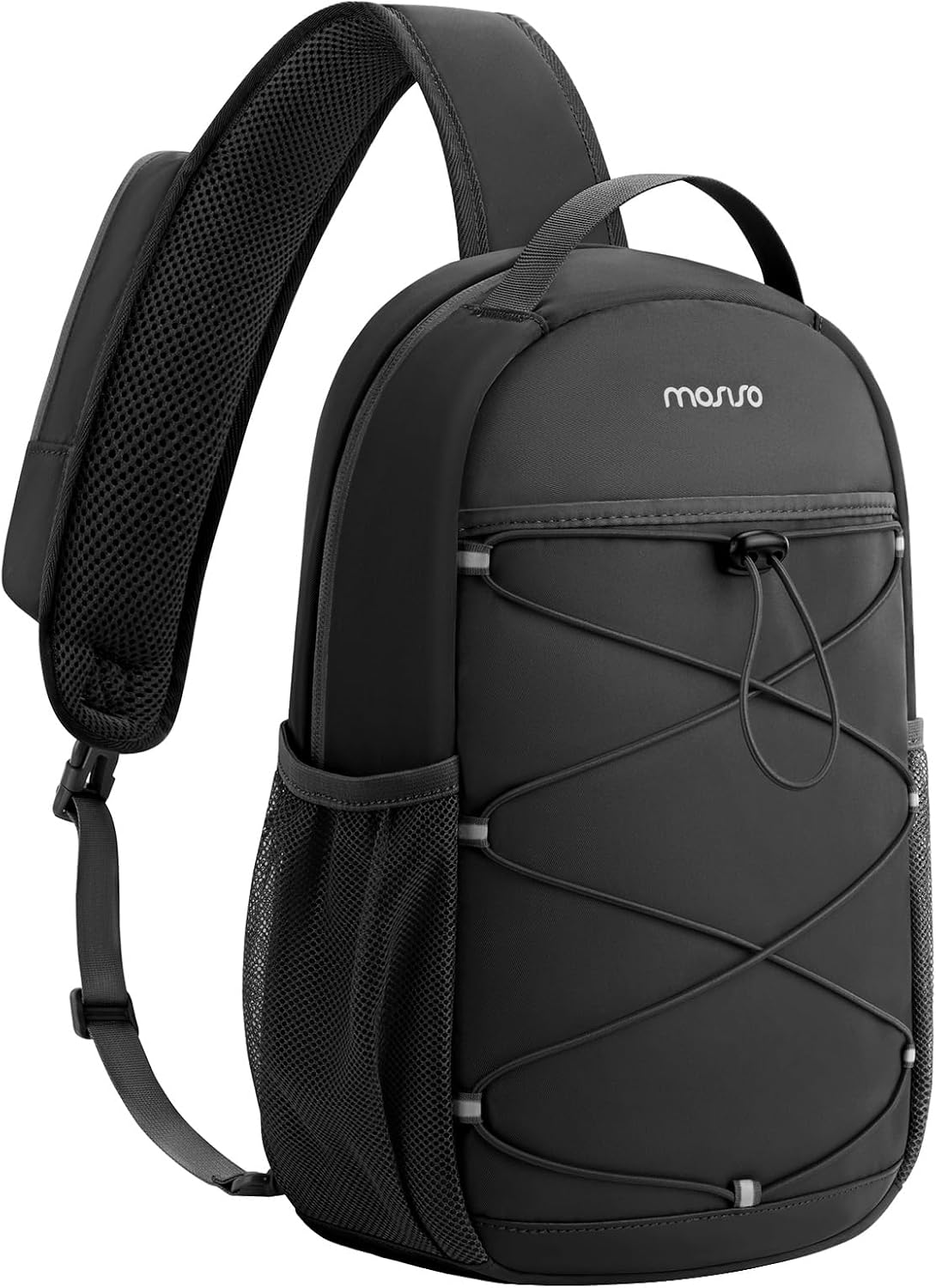 Sling Bag for Men & Women, Small Crossbody Sling Backpack, Travel Hiking Daypack, Shoulder Chest Bag, Black