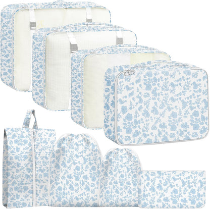 Packing Cubes for Travel - 8 Set Luggage Organizer Bags for Family, Mesh Breathable Packing Cubes for Suitcases Durable Travel Essentials Bags Set