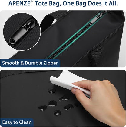 Tote Bag for Women,Work Tote Bags with Cup Holder & Laptop Compartment,Zipper Tote for Travel Gym