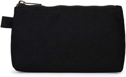 Mini Nylon Travel Toiletry Bag for Women, Water-Resistant Small Makeup Bag Organizer with 2 Dividers, Lightweight Cosmetic Pouch for Purse and Gym (Nylon/Black) - Colors B