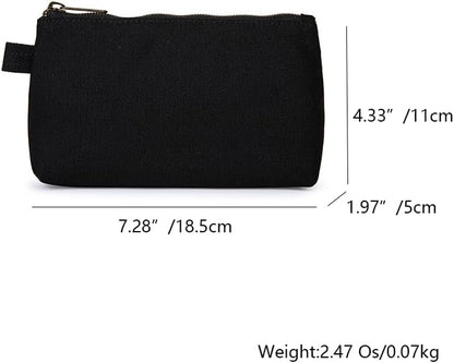 Mini Nylon Travel Toiletry Bag for Women, Water-Resistant Small Makeup Bag Organizer with 2 Dividers, Lightweight Cosmetic Pouch for Purse and Gym (Nylon/Black) - Colors B