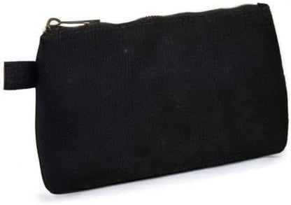 Mini Nylon Travel Toiletry Bag for Women, Water-Resistant Small Makeup Bag Organizer with 2 Dividers, Lightweight Cosmetic Pouch for Purse and Gym (Nylon/Black) - Colors B