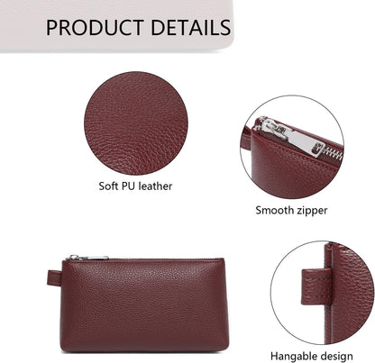Mini Nylon Travel Toiletry Bag for Women, Water-Resistant Small Makeup Bag Organizer with 2 Dividers, Lightweight Cosmetic Pouch for Purse and Gym (Nylon/Black) - Colors B
