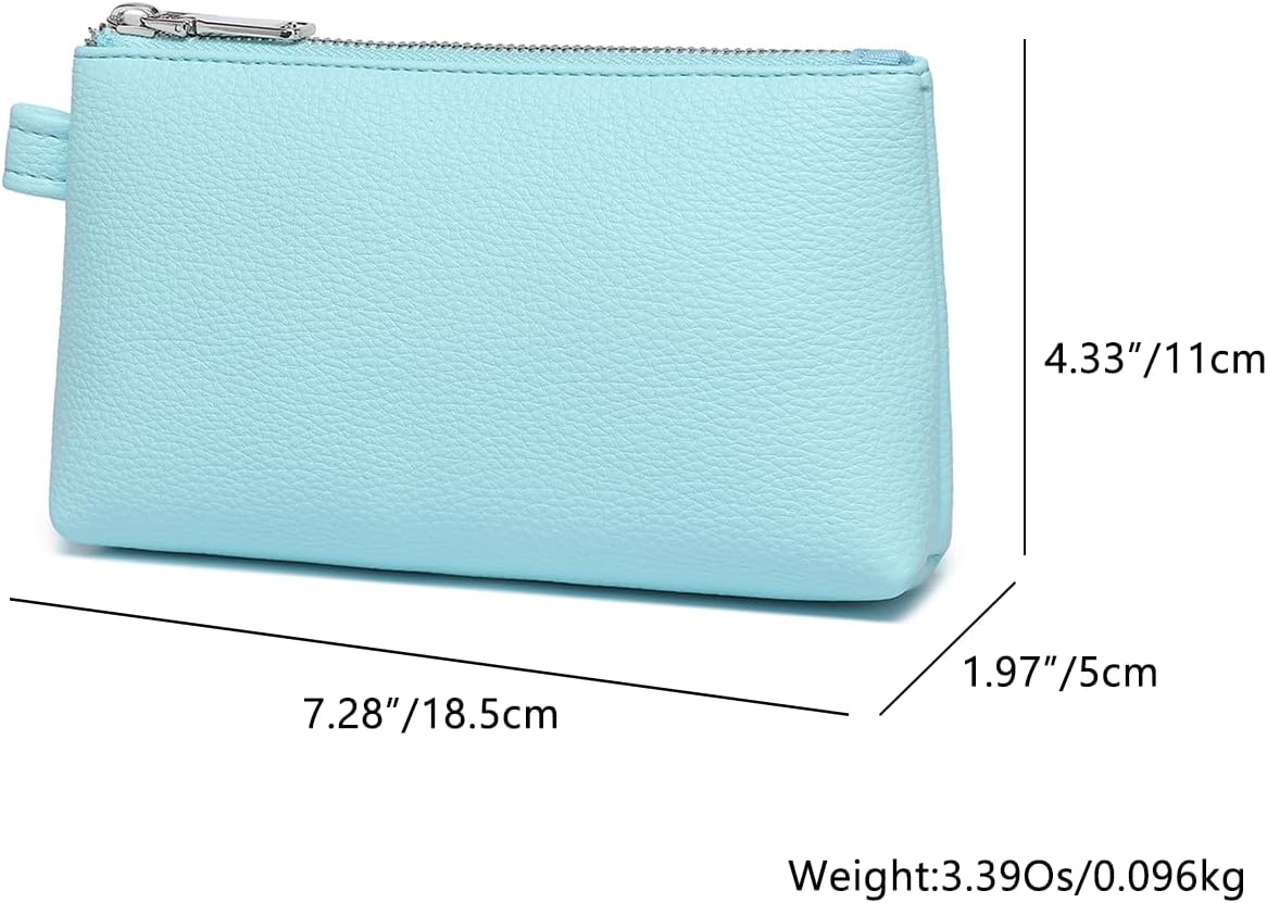 Mini Nylon Travel Toiletry Bag for Women, Water-Resistant Small Makeup Bag Organizer with 2 Dividers, Lightweight Cosmetic Pouch for Purse and Gym (Nylon/Black) - Colors B