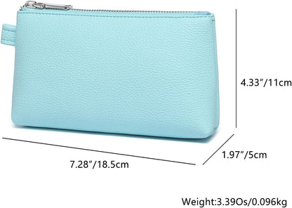 Mini Nylon Travel Toiletry Bag for Women, Water-Resistant Small Makeup Bag Organizer with 2 Dividers, Lightweight Cosmetic Pouch for Purse and Gym (Nylon/Black) - Colors B