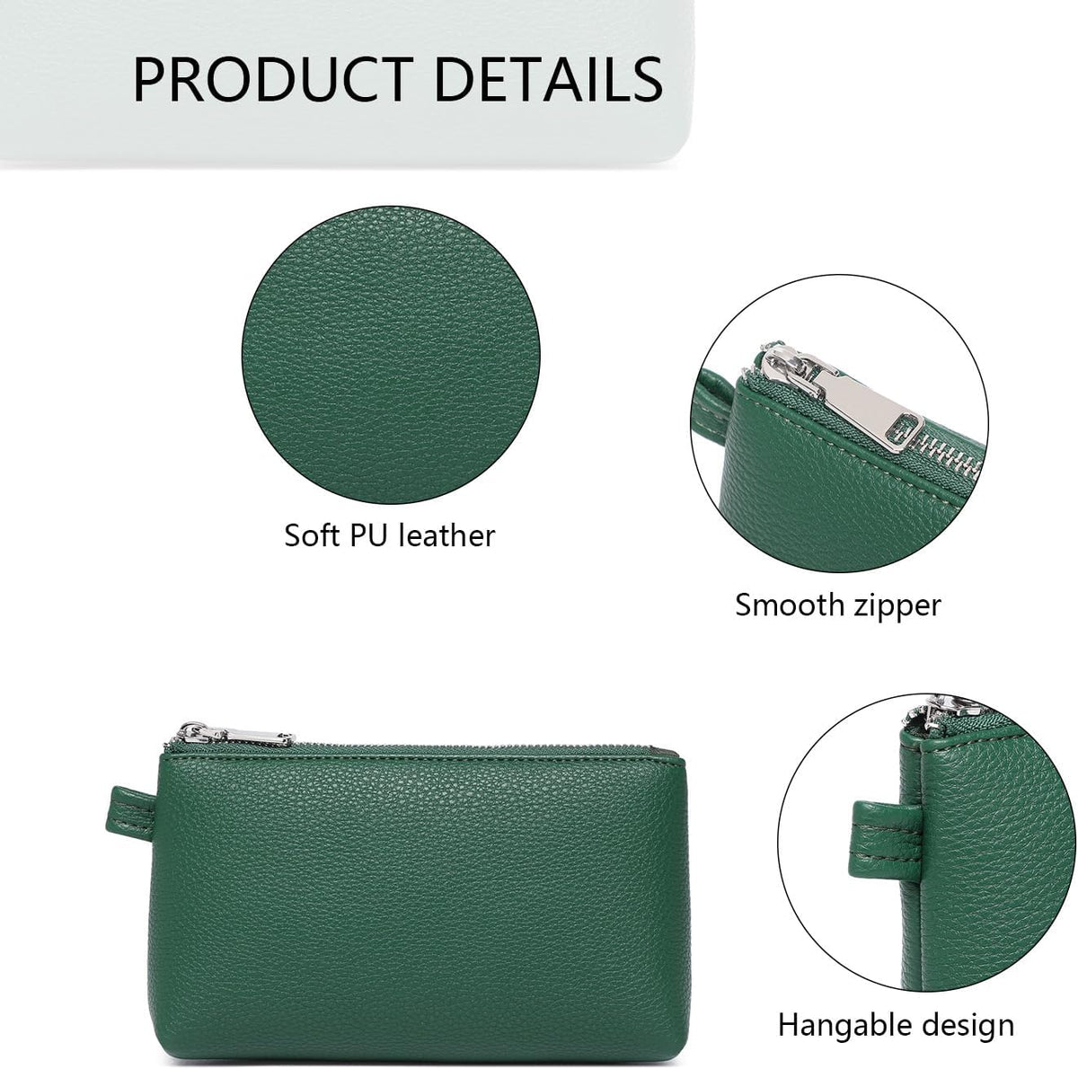 Mini Nylon Travel Toiletry Bag for Women, Water-Resistant Small Makeup Bag Organizer with 2 Dividers, Lightweight Cosmetic Pouch for Purse and Gym (Nylon/Black) - Colors B