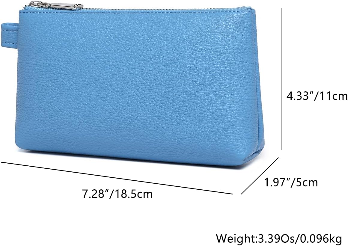Mini Nylon Travel Toiletry Bag for Women, Water-Resistant Small Makeup Bag Organizer with 2 Dividers, Lightweight Cosmetic Pouch for Purse and Gym (Nylon/Black) - Colors B