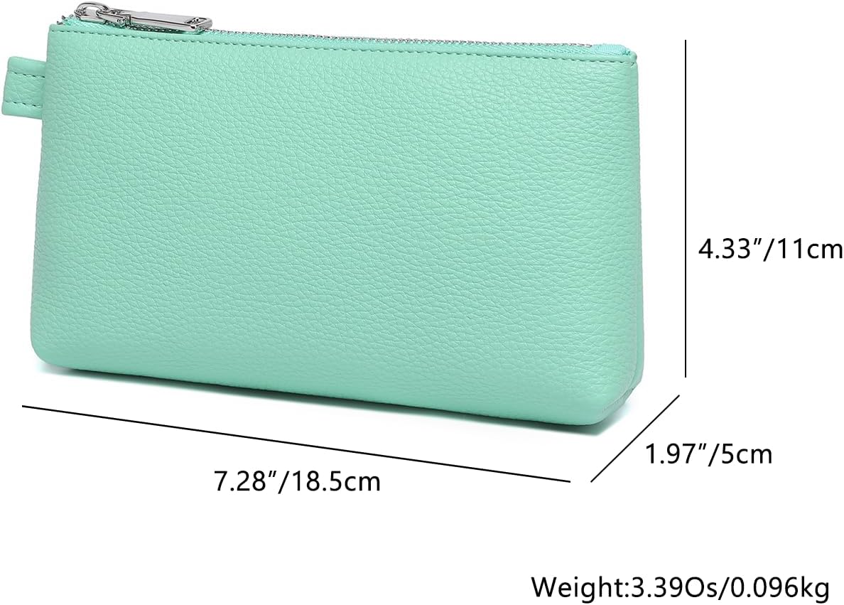 Mini Nylon Travel Toiletry Bag for Women, Water-Resistant Small Makeup Bag Organizer with 2 Dividers, Lightweight Cosmetic Pouch for Purse and Gym (Nylon/Black) - Colors B
