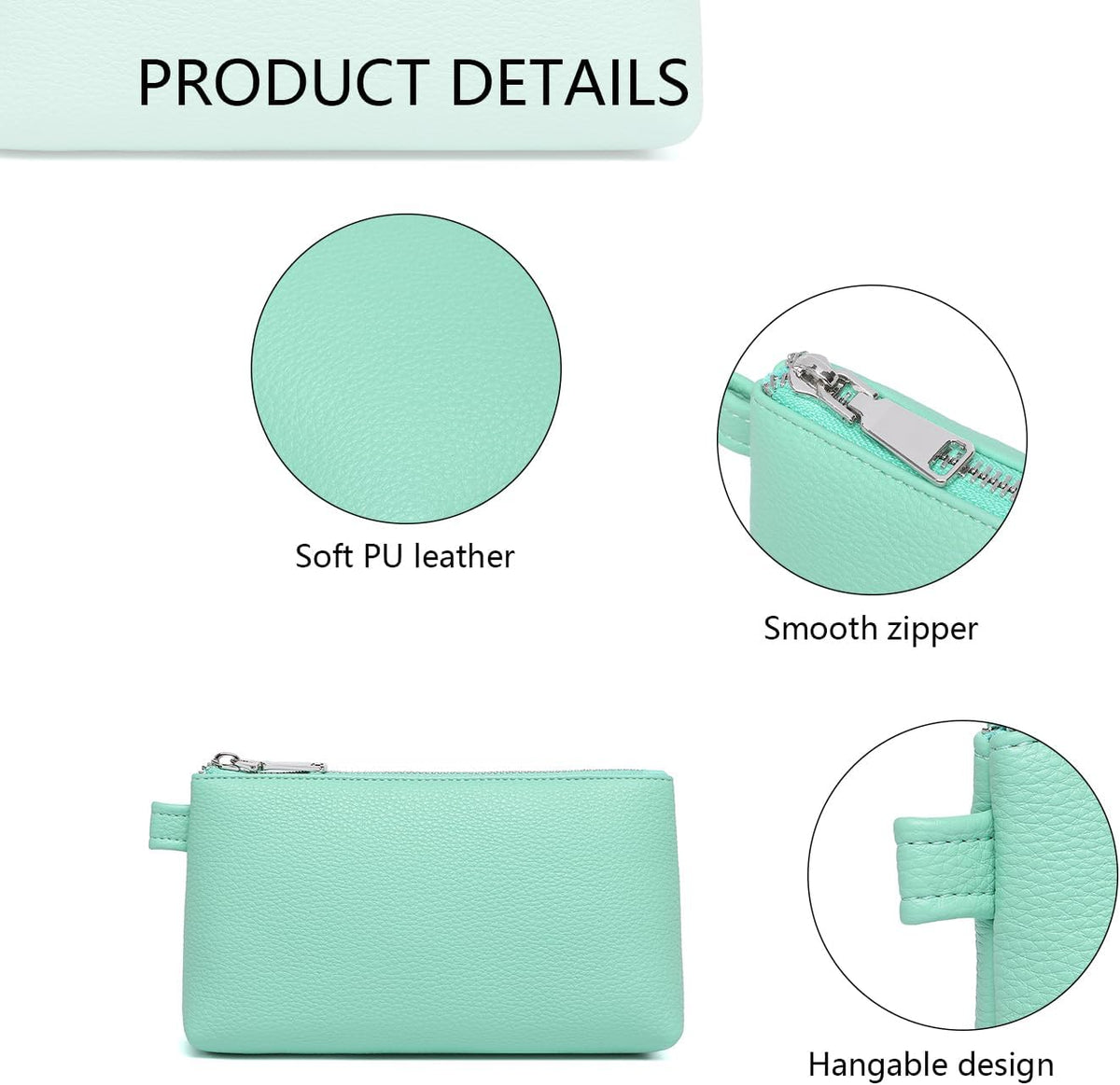 Mini Nylon Travel Toiletry Bag for Women, Water-Resistant Small Makeup Bag Organizer with 2 Dividers, Lightweight Cosmetic Pouch for Purse and Gym (Nylon/Black) - Colors B