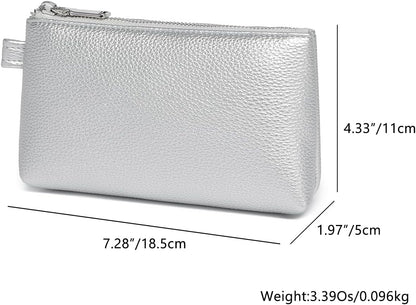 Mini Nylon Travel Toiletry Bag for Women, Water-Resistant Small Makeup Bag Organizer with 2 Dividers, Lightweight Cosmetic Pouch for Purse and Gym (Nylon/Black) - Colors B