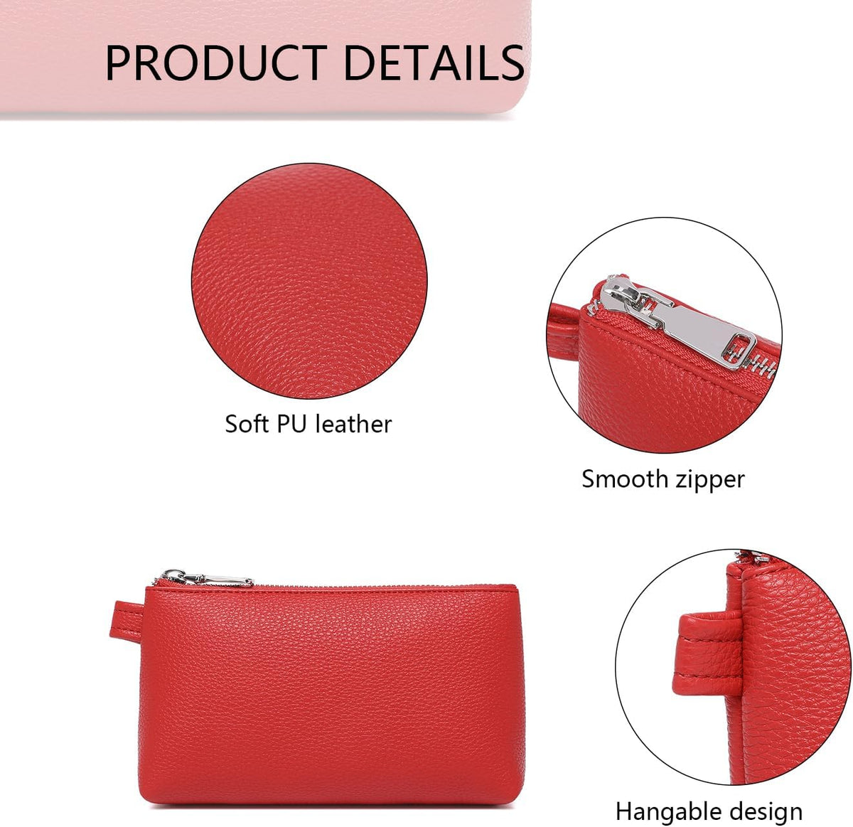 Mini Nylon Travel Toiletry Bag for Women, Water-Resistant Small Makeup Bag Organizer with 2 Dividers, Lightweight Cosmetic Pouch for Purse and Gym (Nylon/Black) - Colors B