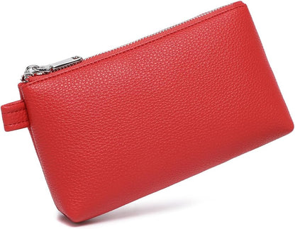 Mini Nylon Travel Toiletry Bag for Women, Water-Resistant Small Makeup Bag Organizer with 2 Dividers, Lightweight Cosmetic Pouch for Purse and Gym (Nylon/Black) - Colors B