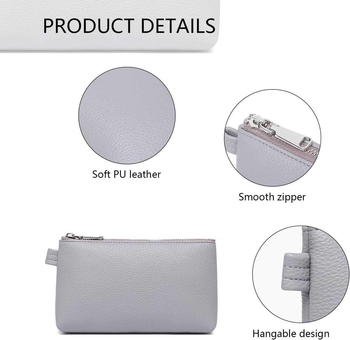 Mini Nylon Travel Toiletry Bag for Women, Water-Resistant Small Makeup Bag Organizer with 2 Dividers, Lightweight Cosmetic Pouch for Purse and Gym (Nylon/Black) - Colors B
