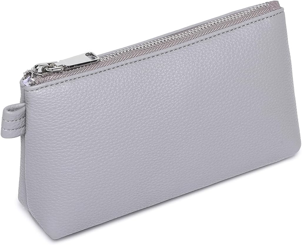 Mini Nylon Travel Toiletry Bag for Women, Water-Resistant Small Makeup Bag Organizer with 2 Dividers, Lightweight Cosmetic Pouch for Purse and Gym (Nylon/Black) - Colors B