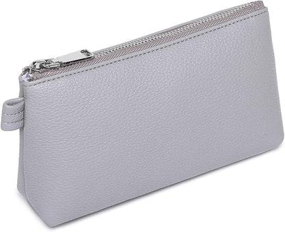 Mini Nylon Travel Toiletry Bag for Women, Water-Resistant Small Makeup Bag Organizer with 2 Dividers, Lightweight Cosmetic Pouch for Purse and Gym (Nylon/Black) - Colors B