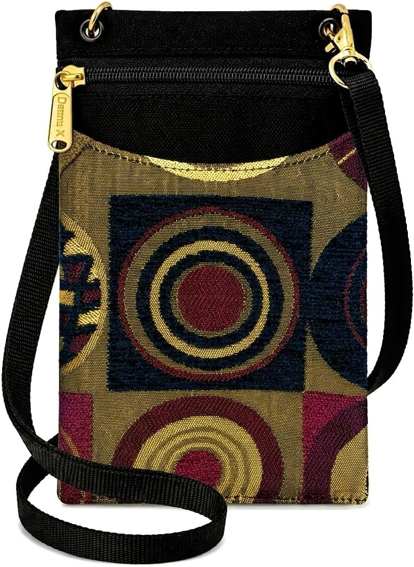 . Women's Tapestry Crossbody Cell Phone or Passport Purse, Handmade in USA | Cell Phone