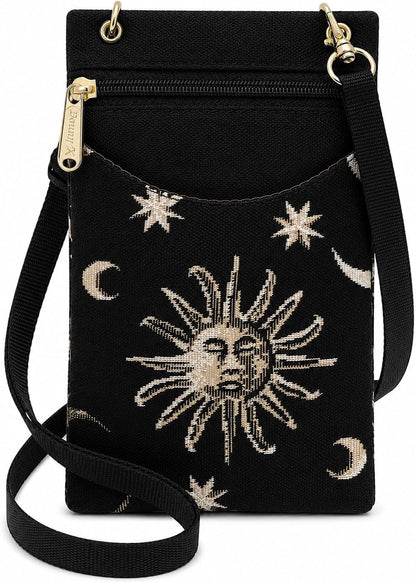 . Women's Tapestry Crossbody Cell Phone or Passport Purse, Handmade in USA | Cell Phone