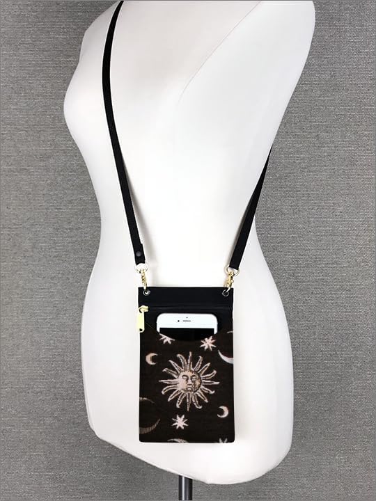 . Women's Tapestry Crossbody Cell Phone or Passport Purse, Handmade in USA | Cell Phone
