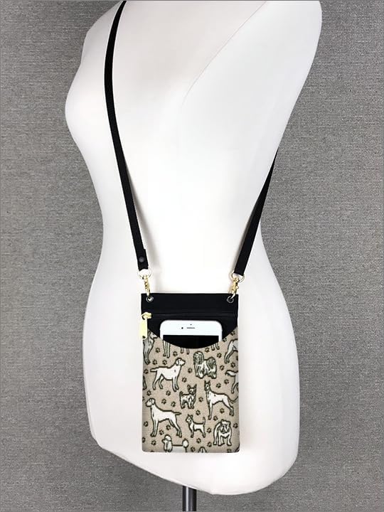 . Women's Tapestry Crossbody Cell Phone or Passport Purse, Handmade in USA | Cell Phone