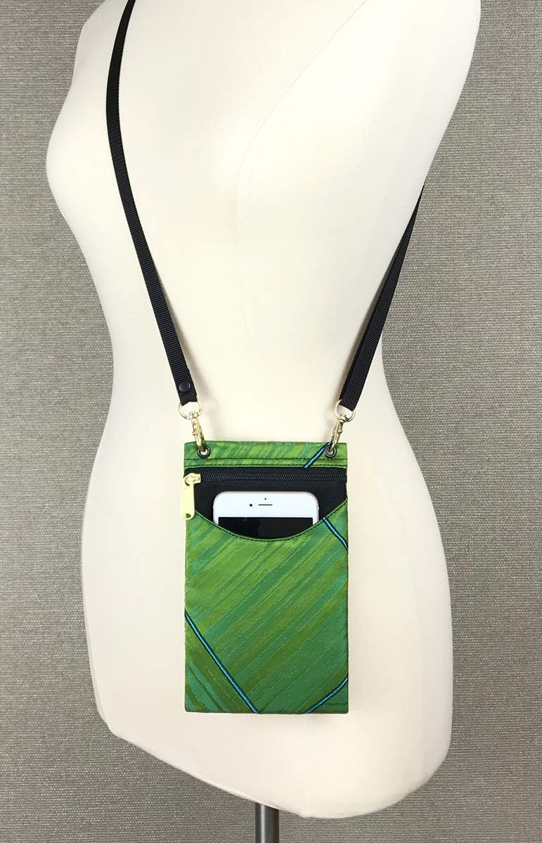 . Women's Tapestry Crossbody Cell Phone or Passport Purse, Handmade in USA | Cell Phone