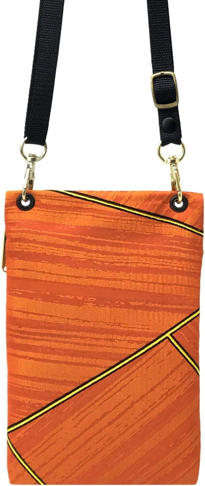 . Women's Tapestry Crossbody Cell Phone or Passport Purse, Handmade in USA | Cell Phone