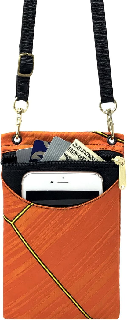 . Women's Tapestry Crossbody Cell Phone or Passport Purse, Handmade in USA | Cell Phone