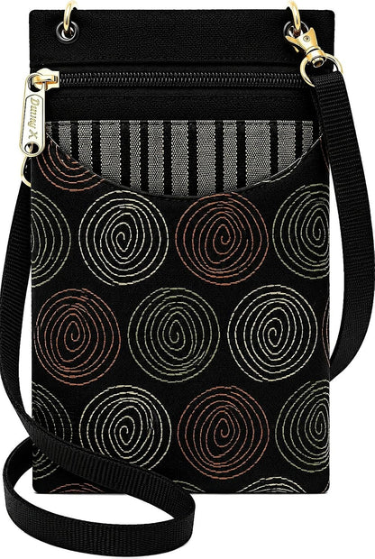 . Women's Tapestry Crossbody Cell Phone or Passport Purse, Handmade in USA | Cell Phone