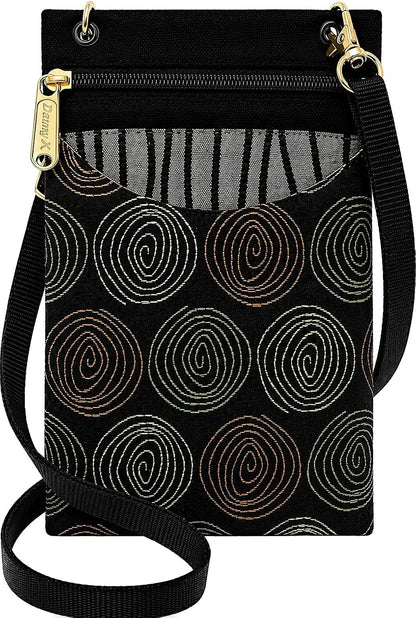 . Women's Tapestry Crossbody Cell Phone or Passport Purse, Handmade in USA | Cell Phone