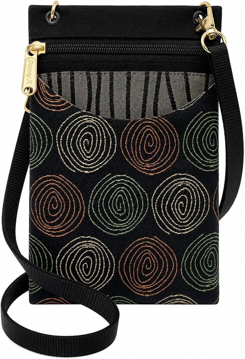. Women's Tapestry Crossbody Cell Phone or Passport Purse, Handmade in USA | Cell Phone