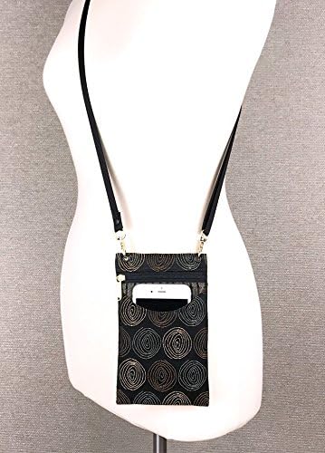 . Women's Tapestry Crossbody Cell Phone or Passport Purse, Handmade in USA | Cell Phone